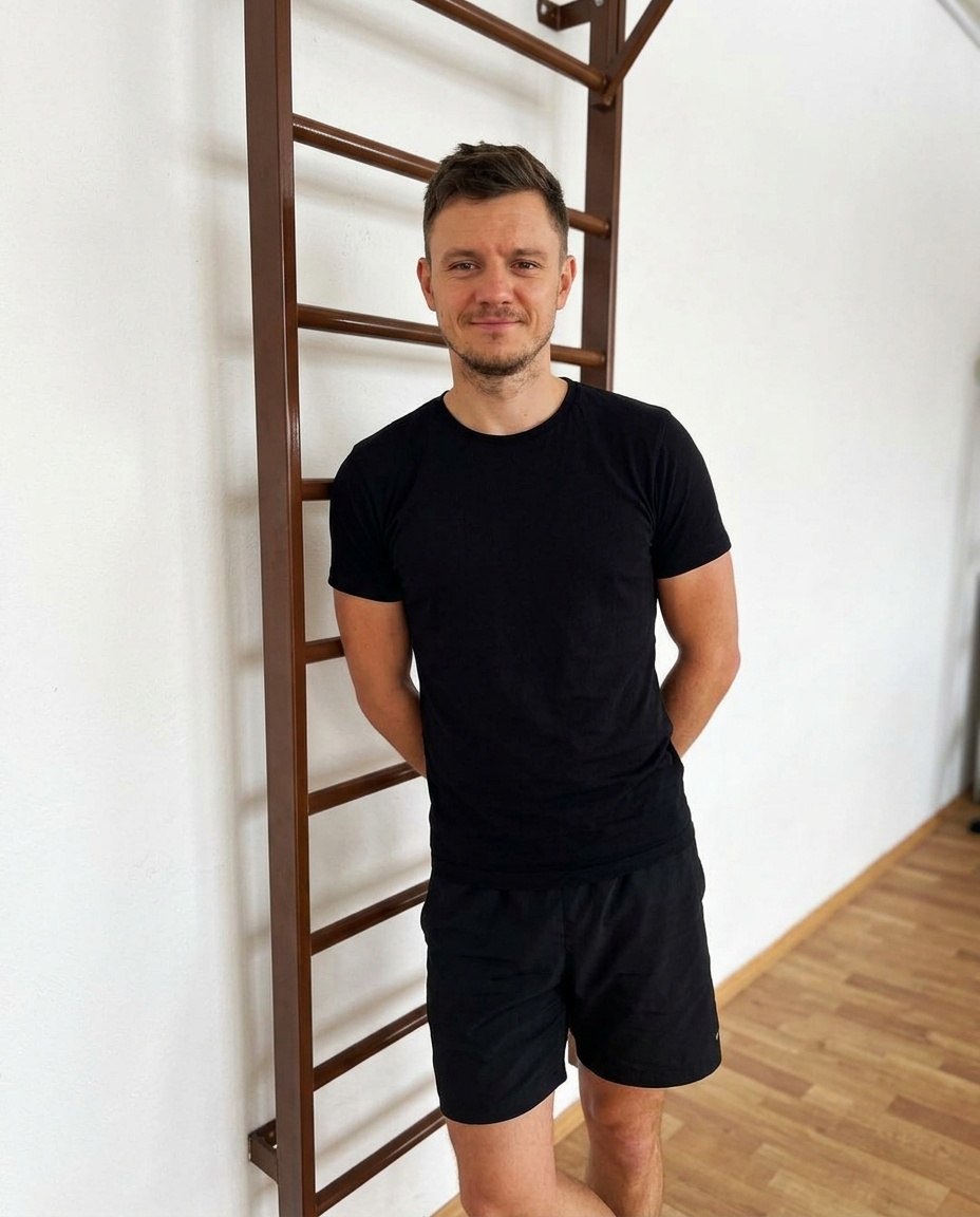 Dominik Marek v posilovně